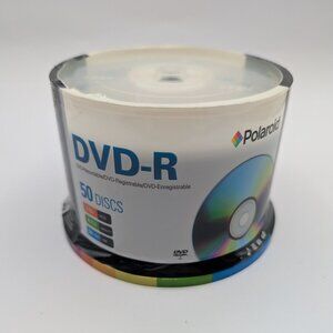 50 PACK Polaroid DVD-R DISCS 16X 4.7GB 120MIN Recordable Discs - NEW